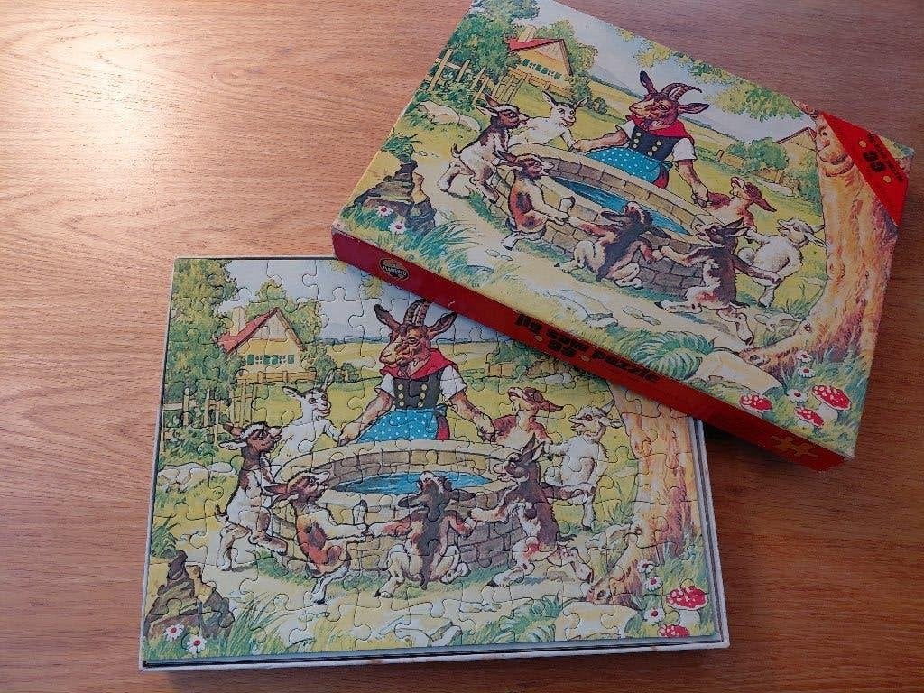 Vintage kinderpuzzel, Ophalen of Verzenden, Meer dan 50 stukjes, Gebruikt, 6 jaar of ouder