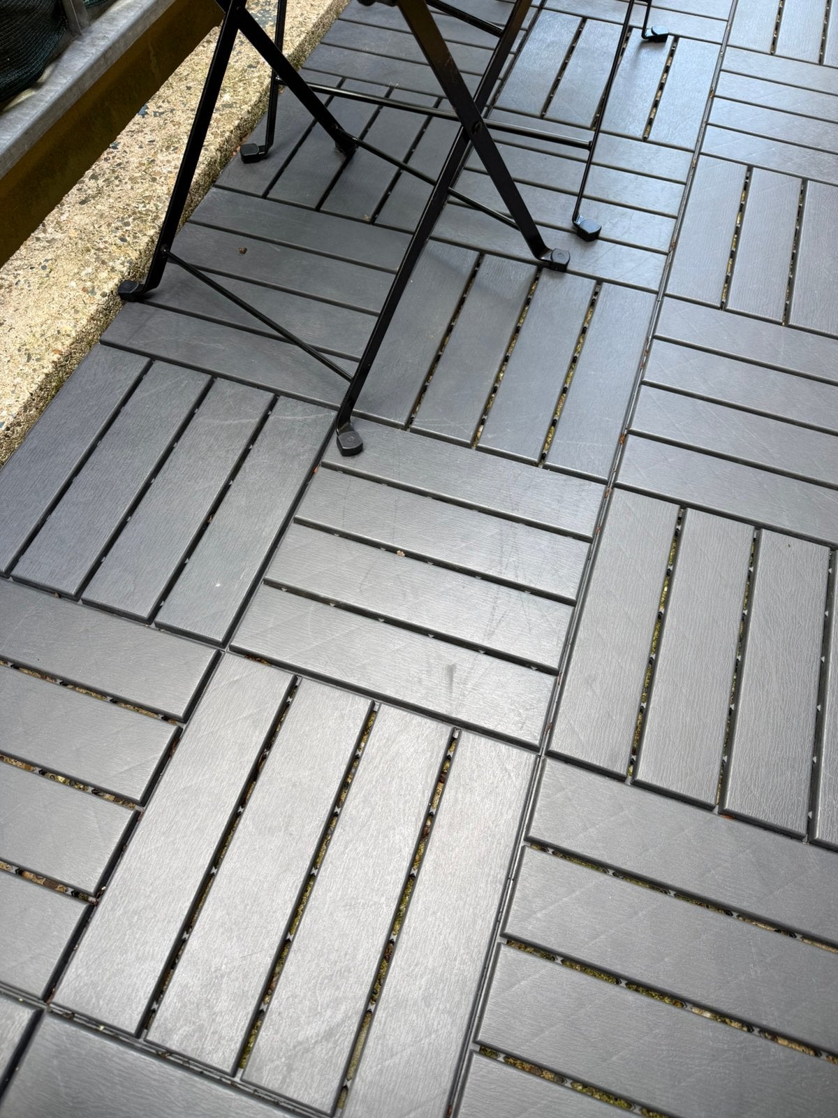 30 donker grijze vlonders ikea (gebruikt), Tuin en Terras, Terrasdelen en Vlonders, Ophalen, Gebruikt, Kunststof