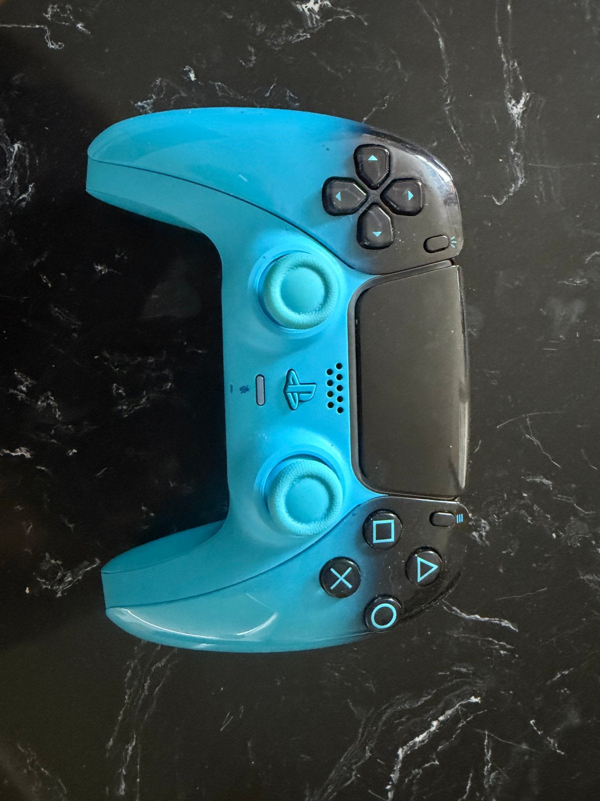 PS5 Controller - DualSense Custom Blauw/Zwart, Spelcomputers en Games, Games | Sony PlayStation 5, Zo goed als nieuw, Ophalen