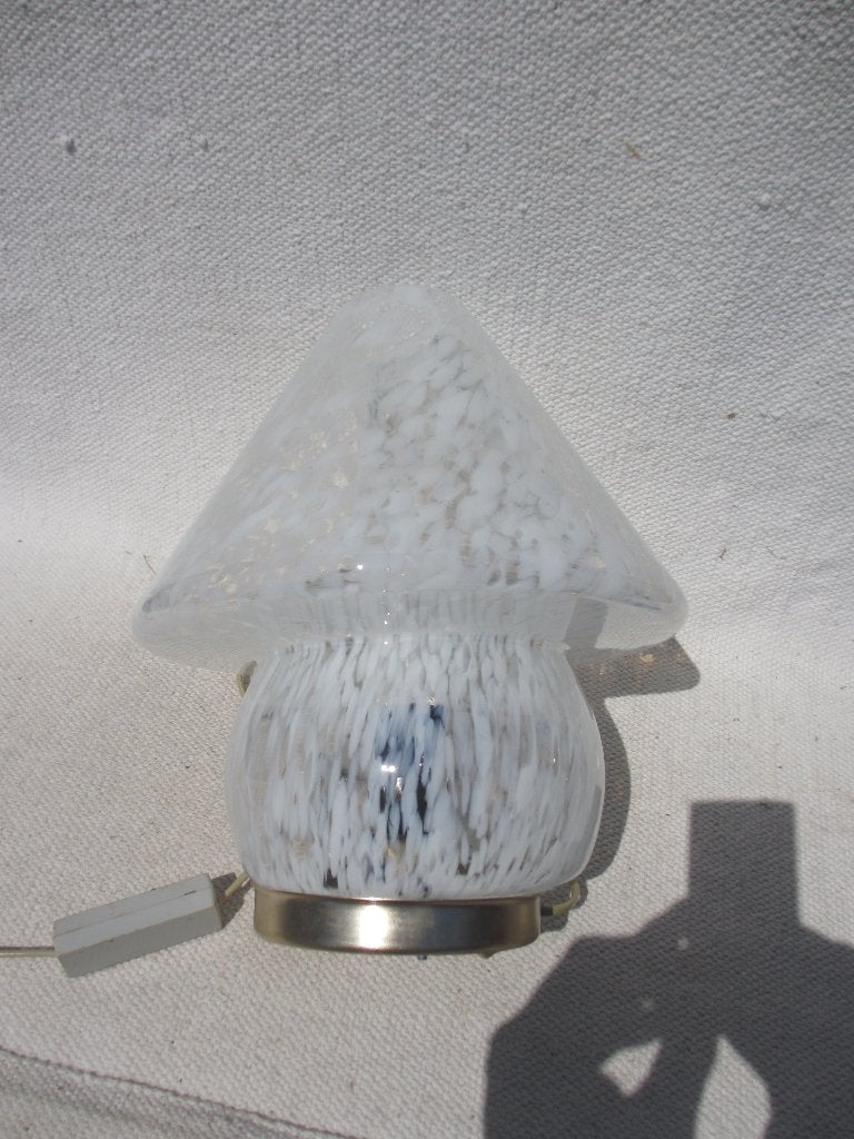 Vintage XXL Mushroom tafellamp Murano jr 50/60, Gebruikt, Overige merken, Vintage, Wit