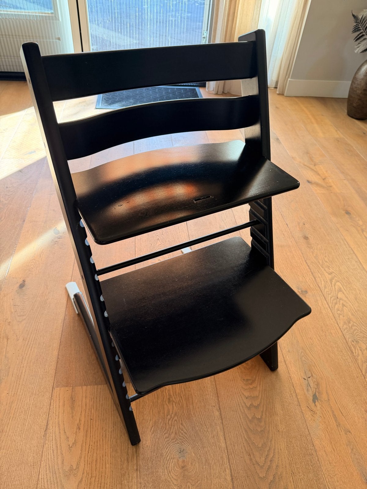 Stokke Tripp Trapp meegroeistoel - Zwart, Ophalen, Zo goed als nieuw, Meegroeistoel, Aanschuifbaar