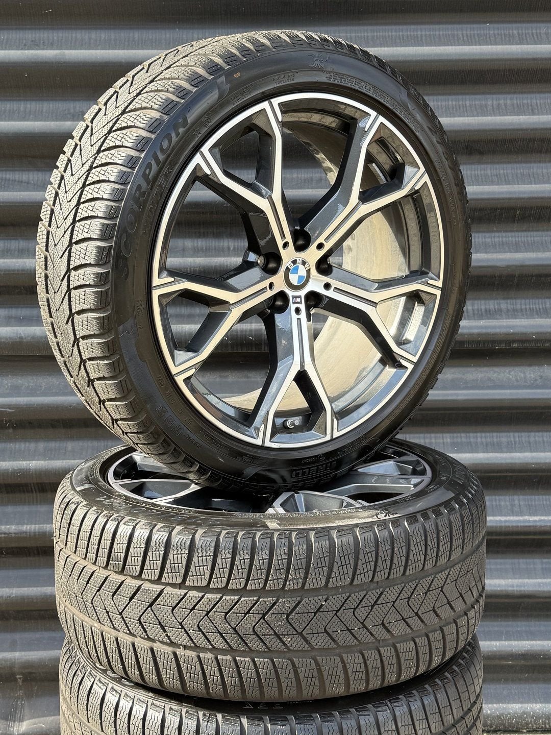 NWE 21” Orig Bmw Styl 741M G05 X5 X6 G06 velgen Winterbanden, Gebruikt, -, -, Banden en Velgen