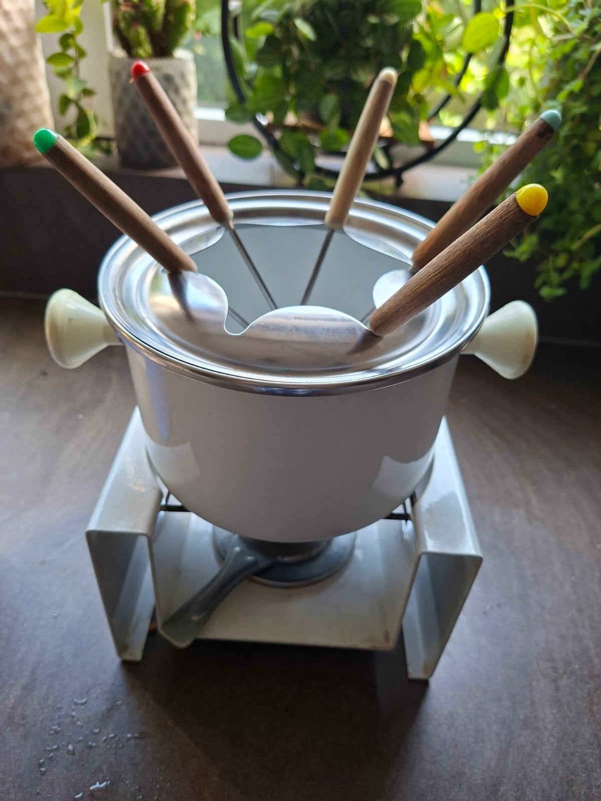 zgan fondue set, Witgoed en Apparatuur, Ophalen of Verzenden, Zo goed als nieuw, Brander, Fondueset