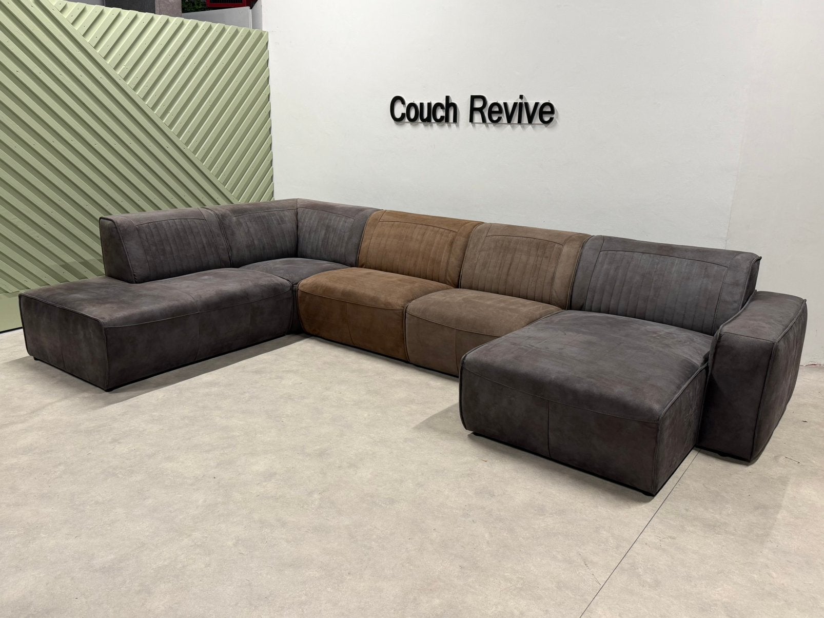 Tweekleurige U-bank 380-230 | Refurbished Gratis levering, Info@couchrevive.nl, -, Couch Revive, Ophalen of Verzenden