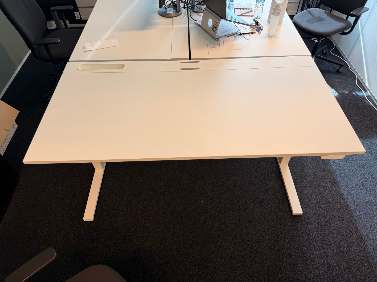 3x IKEA MITTZON elektrisch zit-sta bureau wit, Huis en Inrichting, Ophalen, Zit-sta bureau, Elektrisch, Gebruikt
