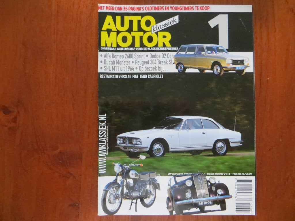 Auto Motor Klassiek 1 2023 Alfa Romeo 2600 Sprint, Dodge D2, Ophalen of Verzenden, Nieuw, Alfa Romeo