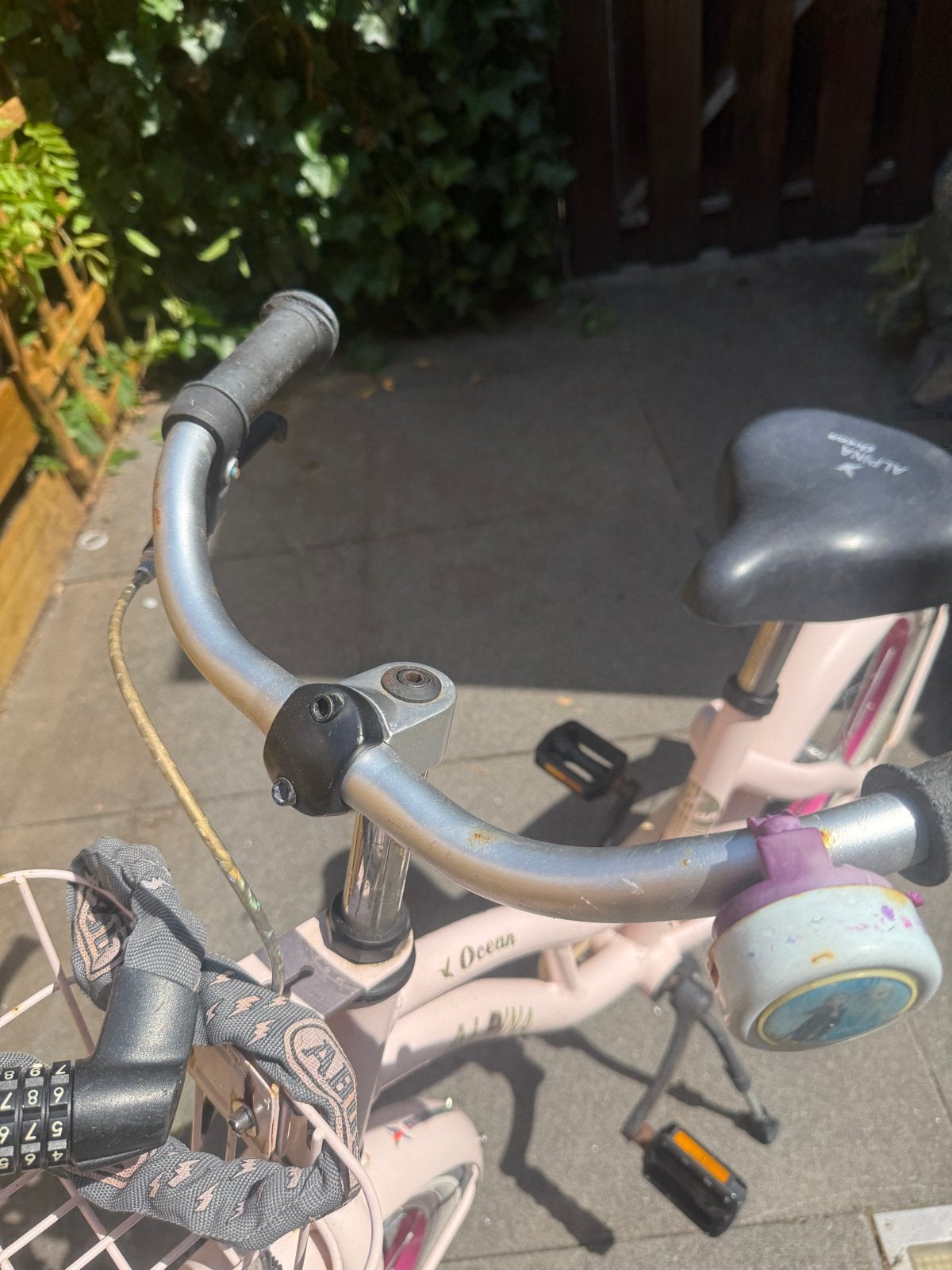 Alpina Ocean kinderfiets 16 inch - Roze, Ophalen, Terugtraprem, Gebruikt, Handrem
