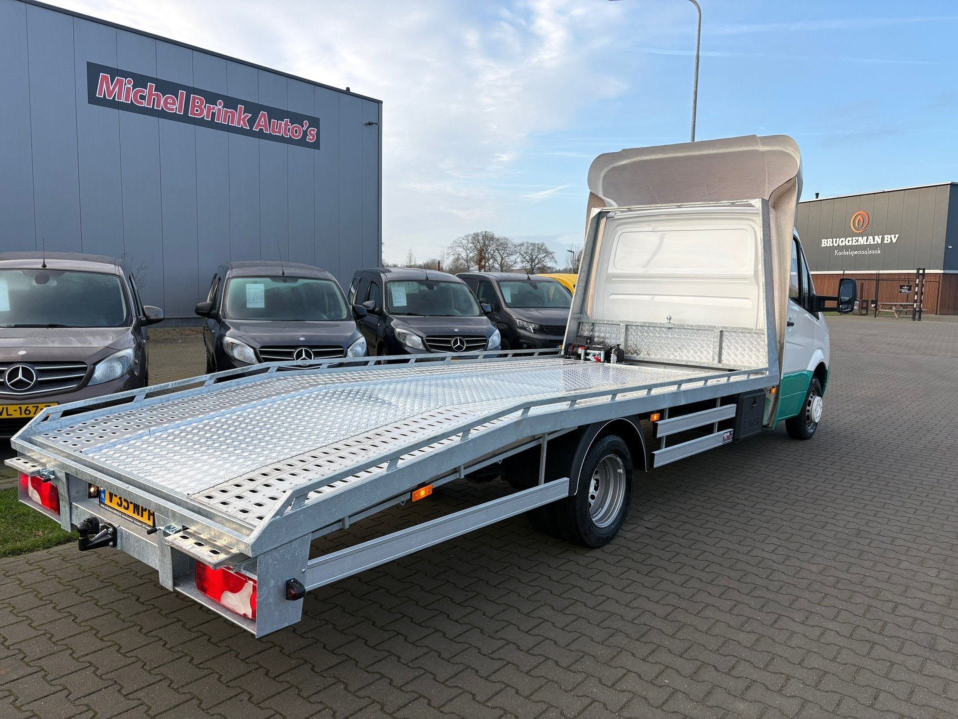 Mercedes-Benz 518 CDI Oprijwagen AutoTransporter, Auto's, Automaat, Stof, Gebruikt, Zwart