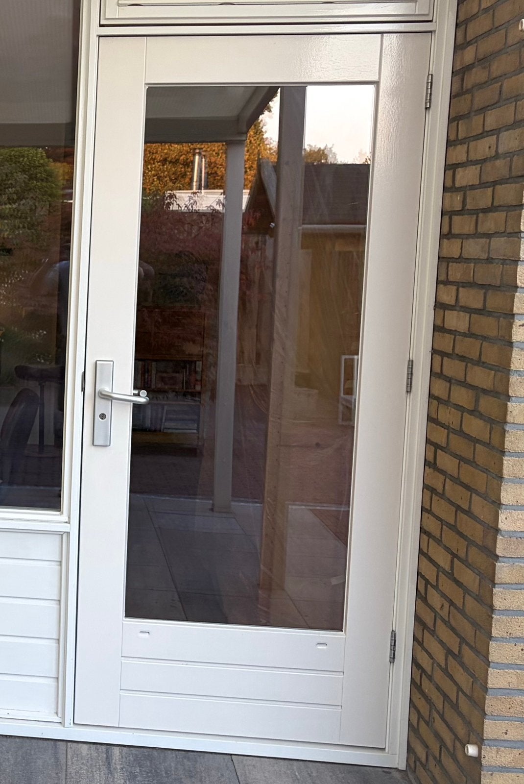 Terrasdeur hardhout met hr ++ glas, Ophalen, 80 tot 100 cm, 200 tot 215 cm, Glas