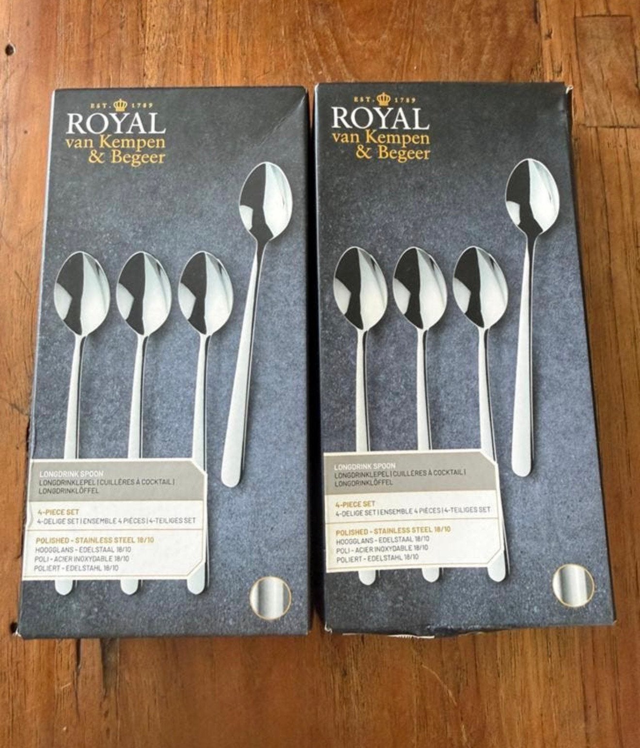 Royal van Kempen & Begeer lepels longdrinklepels, Huis en Inrichting, Keuken | Bestek, Ophalen, Nieuw, Rvs of Chroom