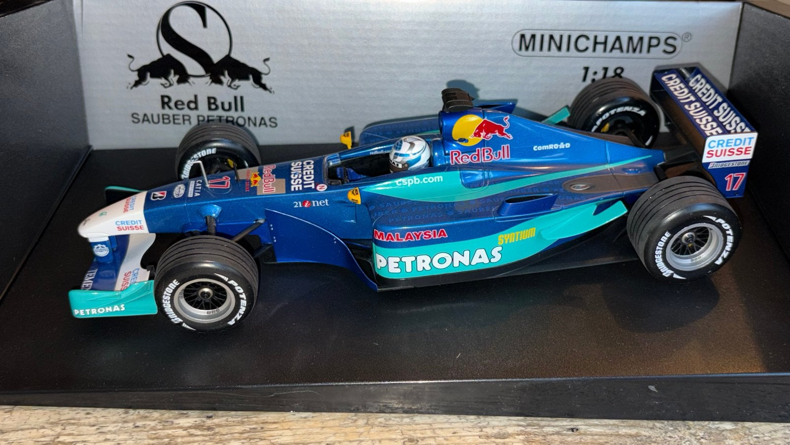 Red Bull Sauber Petronas C20 Kimi Raikkonen 1:18, Ophalen of Verzenden, Gebruikt, Auto, MiniChamps