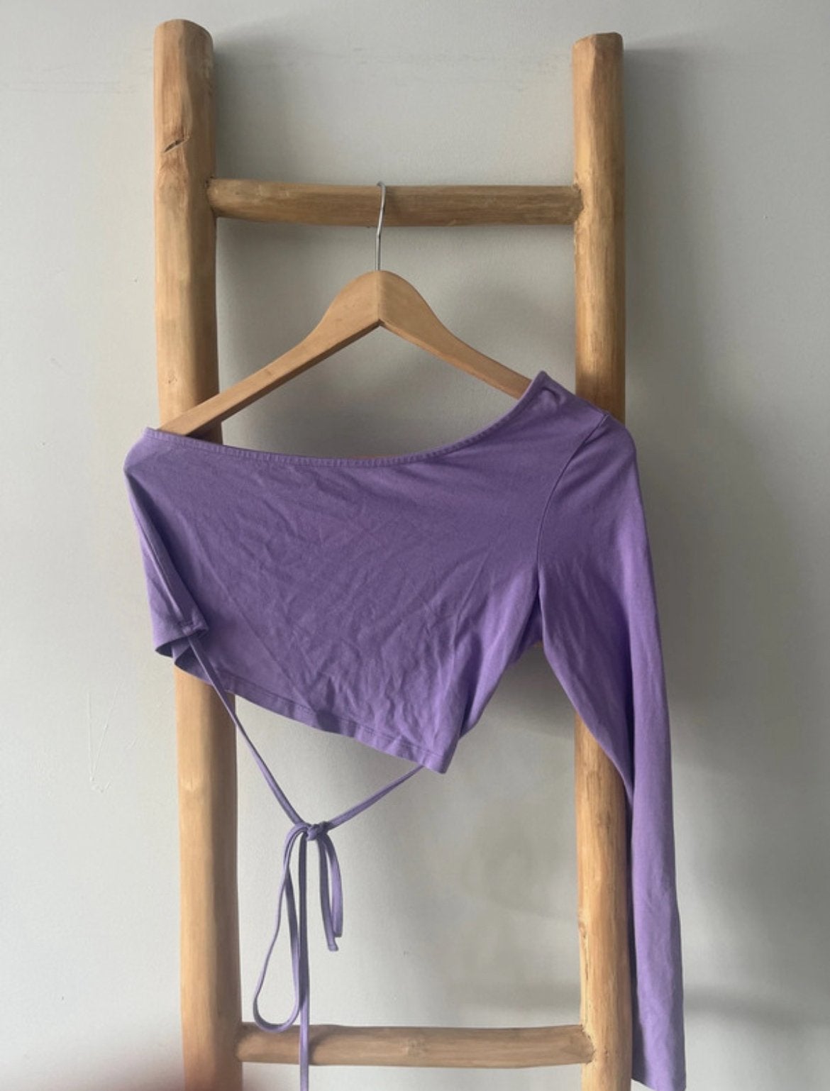 Paarse one-shoulder top, Maat 38/40 (M), Paars, Ophalen of Verzenden, Zo goed als nieuw