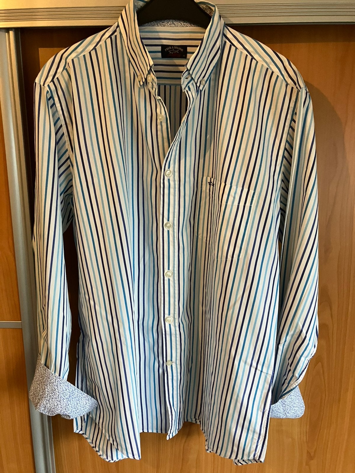 Te koop paul&shark overhemd, Kleding | Heren, Ophalen of Verzenden, Zo goed als nieuw, Wit, Halswijdte 41/42 (L)