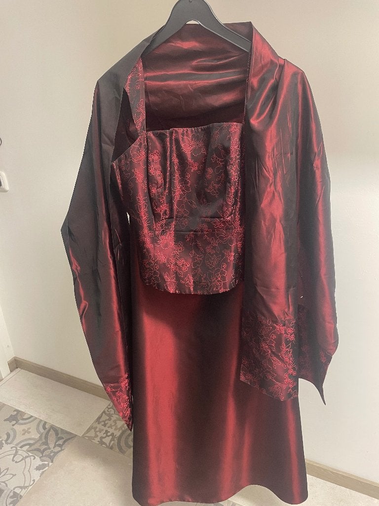 Feest en avond kleding, Galajurk, Rood, Ophalen, Maat 38/40 (M)