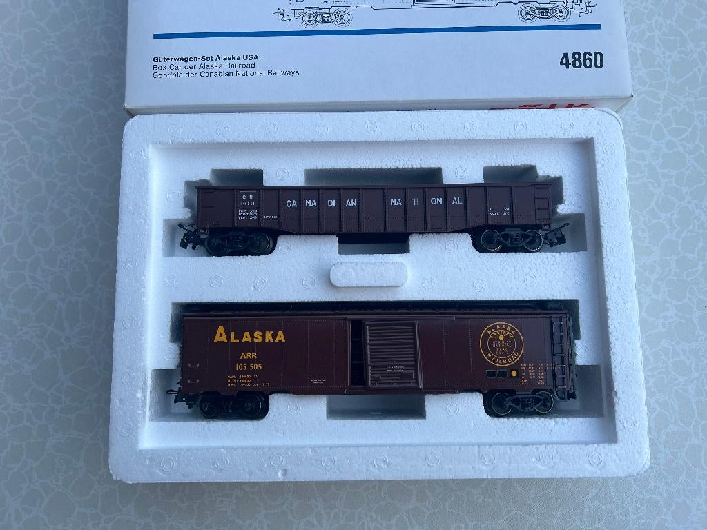 Marklin H0 4860 OVP 2-delige wagonset ALASKA USA., Wisselstroom, Ophalen of Verzenden, Märklin, Nieuw