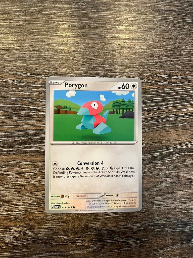 Porygon MEW 137/165, Ophalen of Verzenden, Zo goed als nieuw
