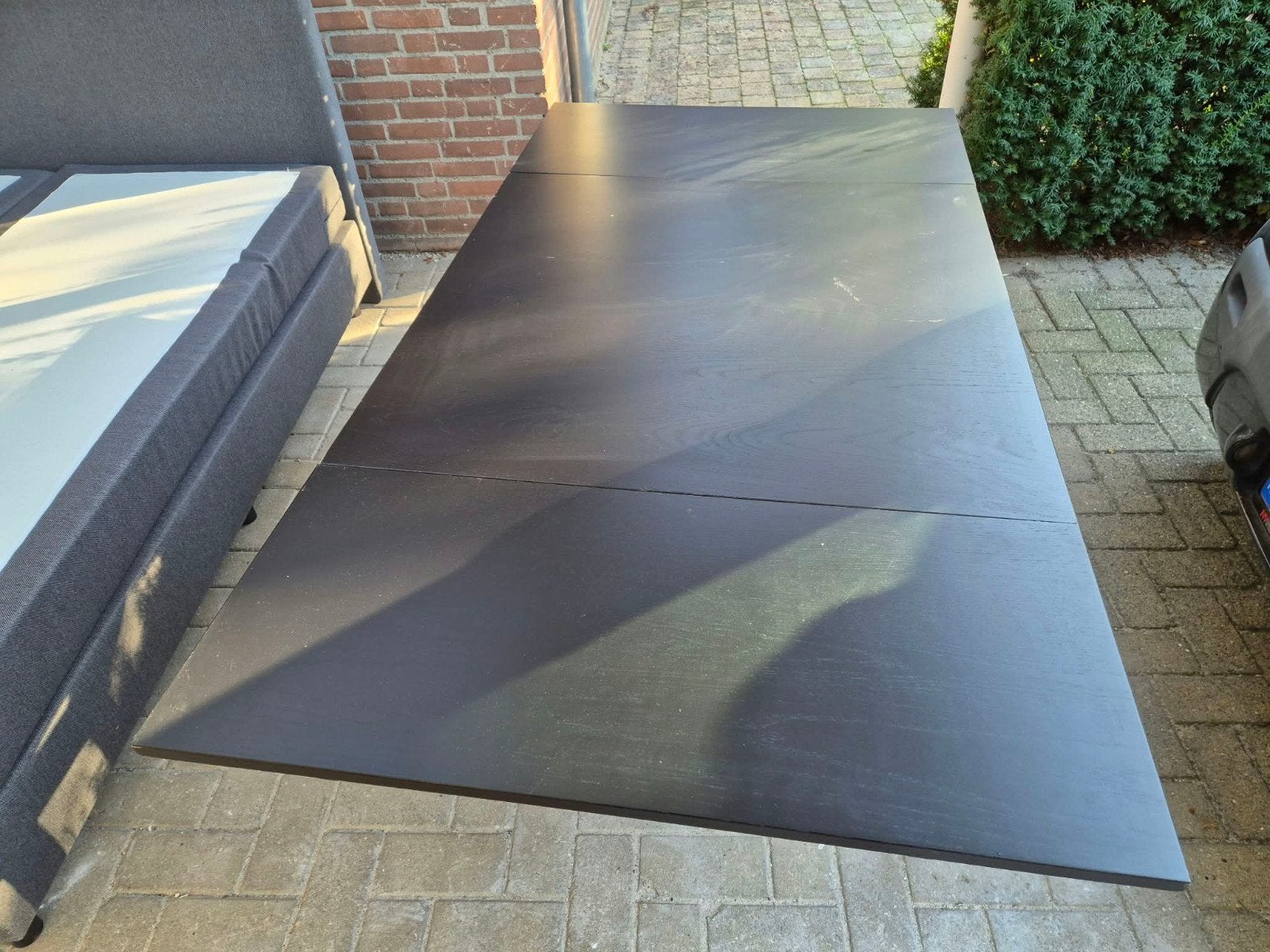 IKEA BJURSTA uitklapbare eettafel - Zwart, Huis en Inrichting, Ophalen, Gebruikt, 100 tot 150 cm, Modern, Functioneel
