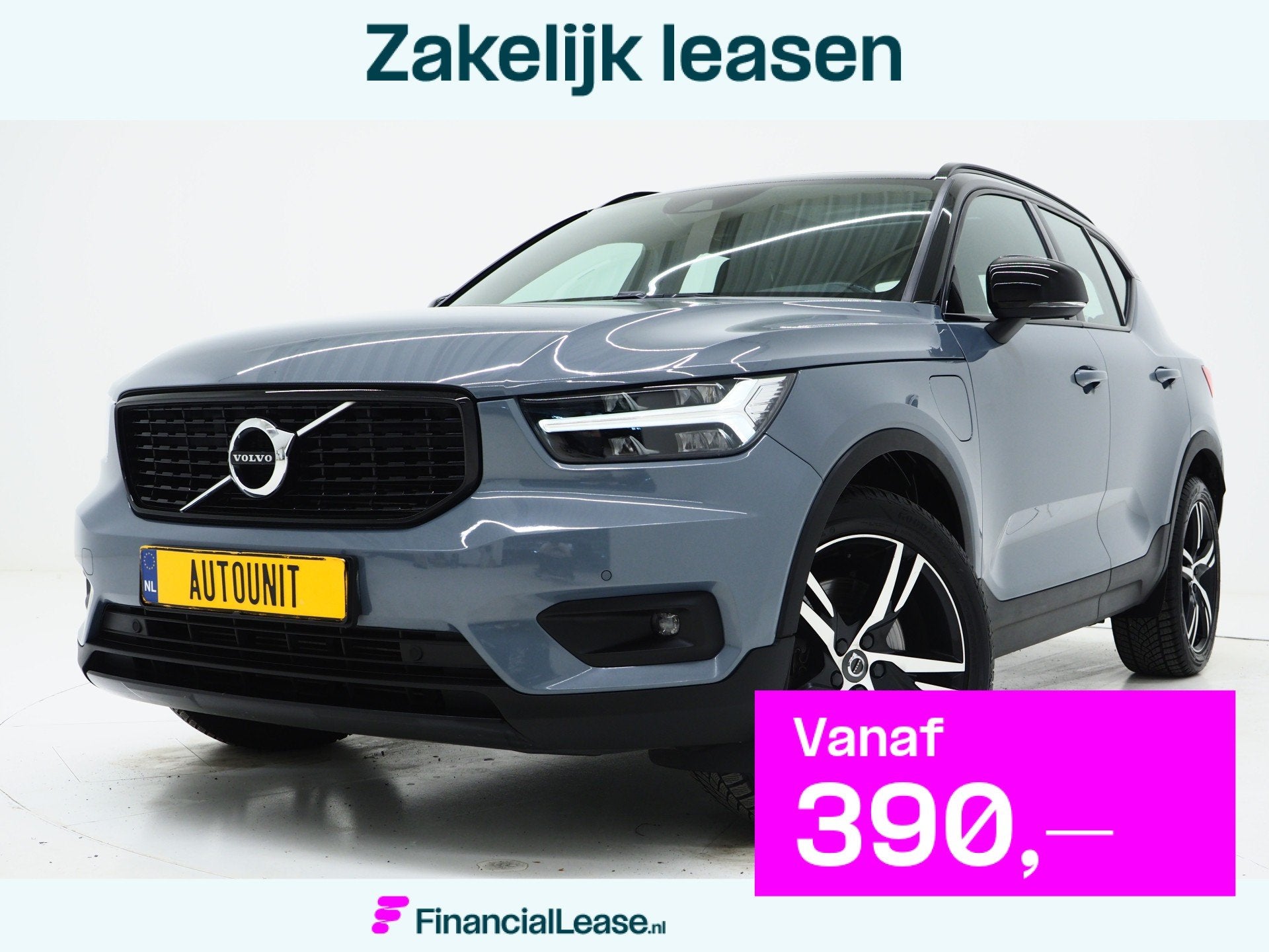 Volvo XC40 1.5 T5 Recharge R-Design | Panoramadak | Leder |, Automatische klimaatregeling, Gebruikt, Zwart, Blauw