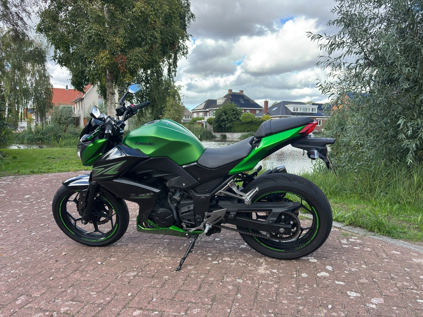 Kawasaki Z300 2015 Naked Bike - Groen/Zwart - Perfecte Staat, 2 cilinders, Gebruikt, Particulier, Meer dan 35 kW