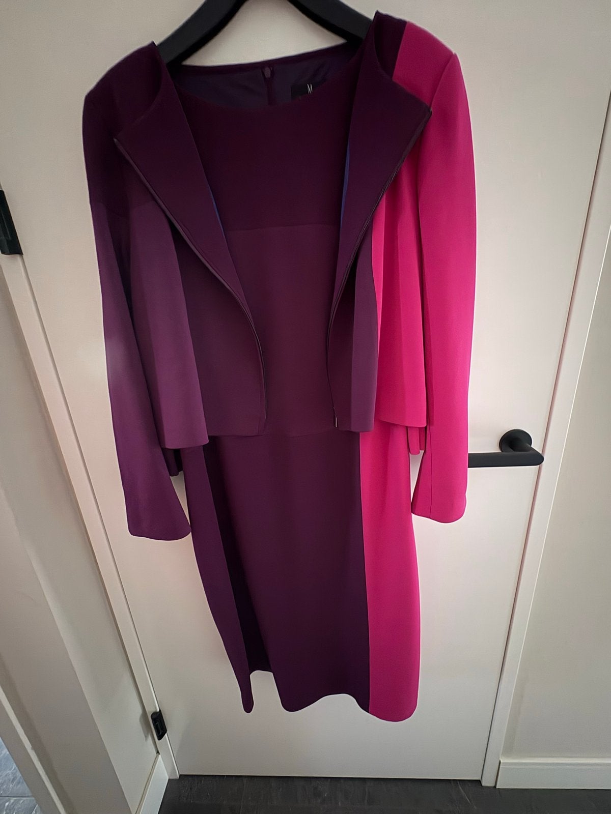 Mart Visser Jurk met Jasje (maat 50 en 48) - Paars/Roze, Paars, Maat 46/48 (XL) of groter, Ophalen of Verzenden, Zo goed als nieuw