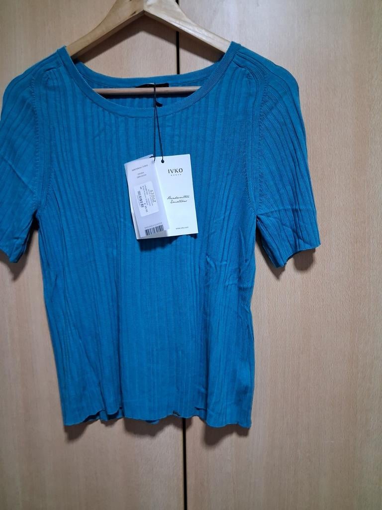 Nieuwe IVKO Solid Pullover O-Neck - Turquoise, Kleding | Dames, T-shirts, Ophalen of Verzenden