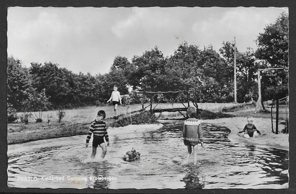 173 Paaslo, Kinderbad Camping Krolsbergen, Ophalen of Verzenden, Voor 1920, Gelopen, Drenthe