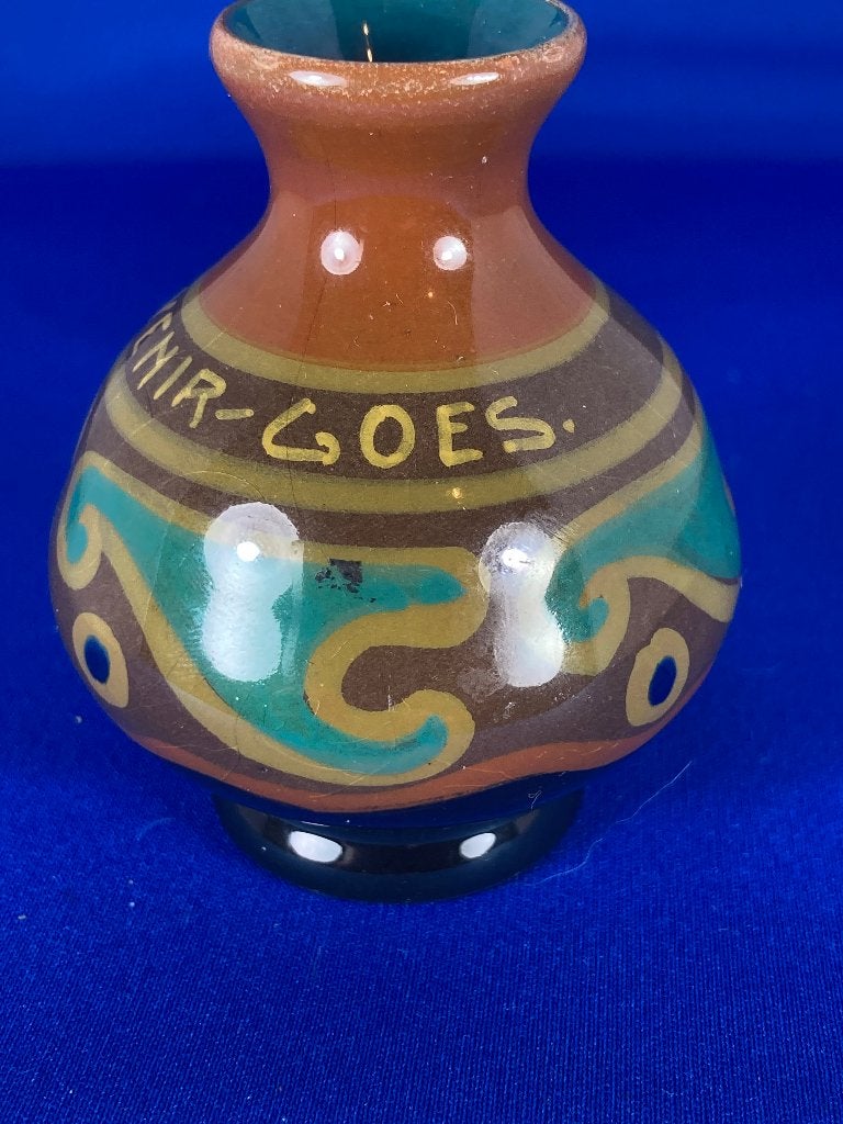 Gouda glansplateel vaasje Souvenir Goes Zenith, Ophalen of Verzenden
