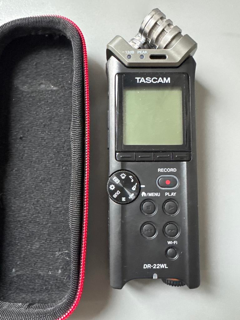 Tascam DR-22WL recorder plus case, Ophalen of Verzenden, Gebruikt, Overige typen, Draadloos