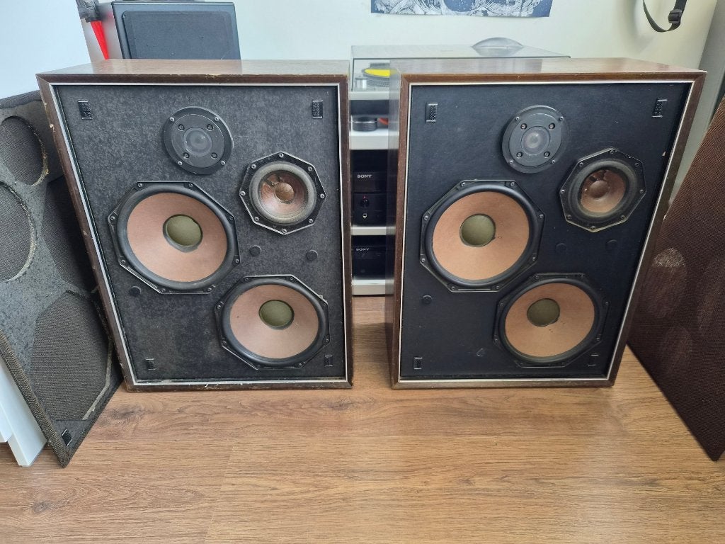 Set vintage Philips RH427/01Z 3 weg speakers, Ophalen, Stereo speakers, Philips, Gebruikt