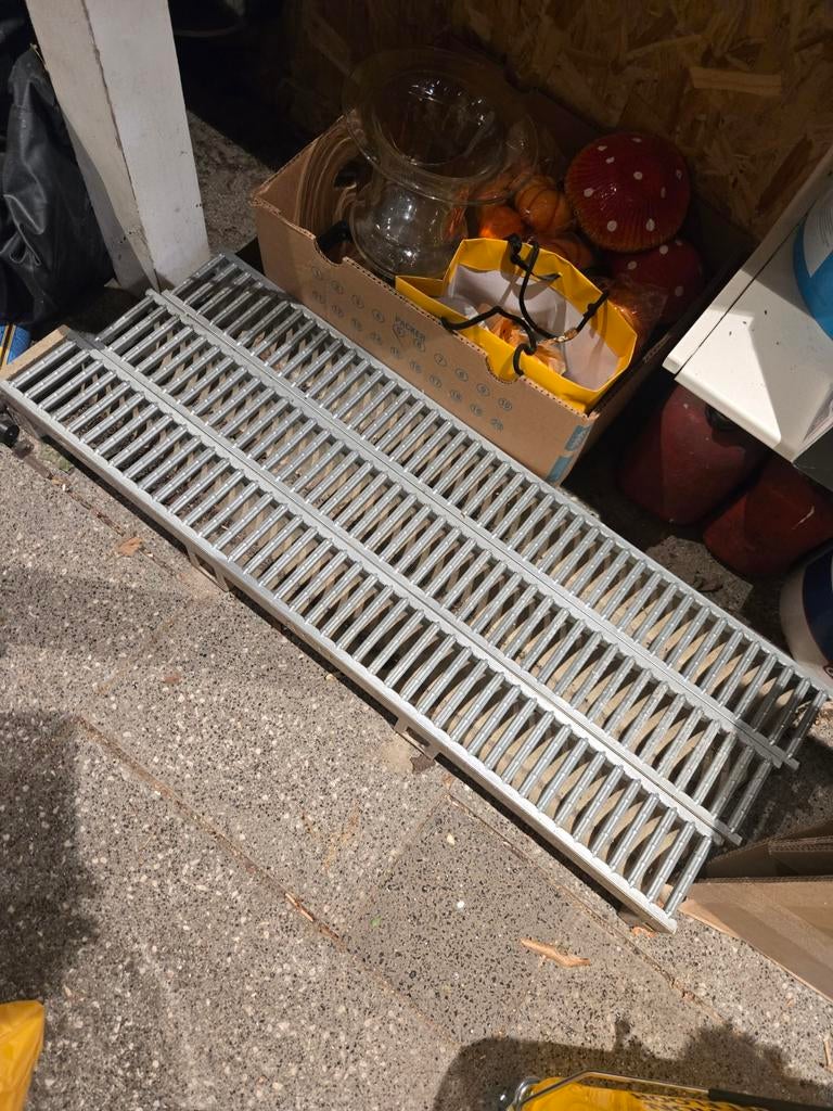 3x Aco Drainage Goten - Hoogwaardige Kwaliteit 1m x 12cm, Gebruikt, Ophalen of Verzenden, Minder dan 2 meter, 80 mm of meer