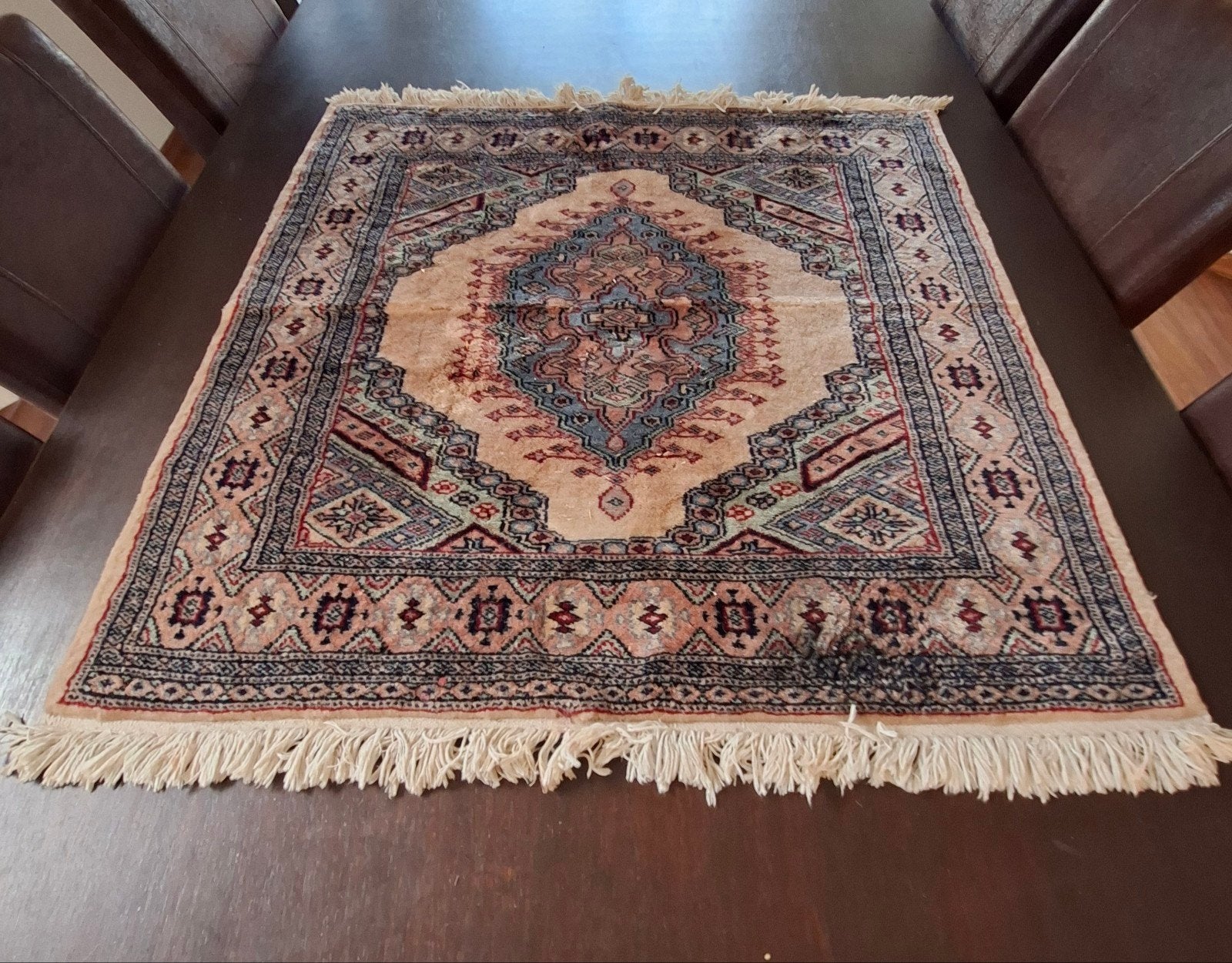Vintage Perzisch / Oosters kleed (tafeltapijt), Huis en Inrichting, Stoffering | Tapijten en Kleden, Ophalen, Rechthoekig, 50 tot 100 cm