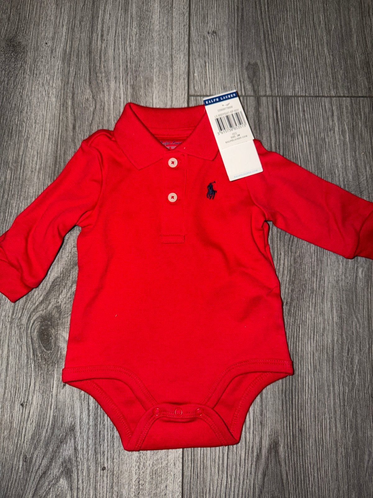 Ralph Lauren baby romper rood - 3 maanden, Kinderen en Baby's, Ophalen of Verzenden, Nieuw, Jongetje of Meisje, Pakje