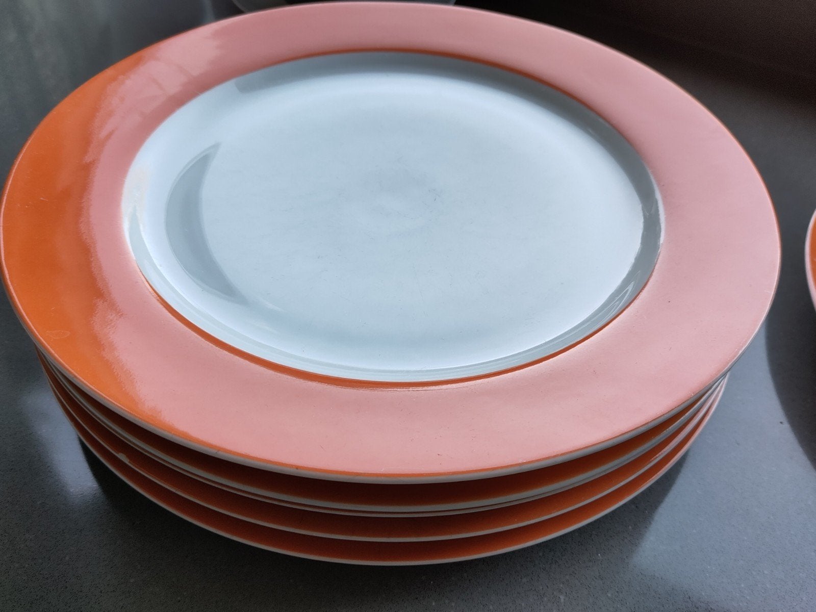 Diner borden oranje 31 cm Bijenkorf, Ophalen