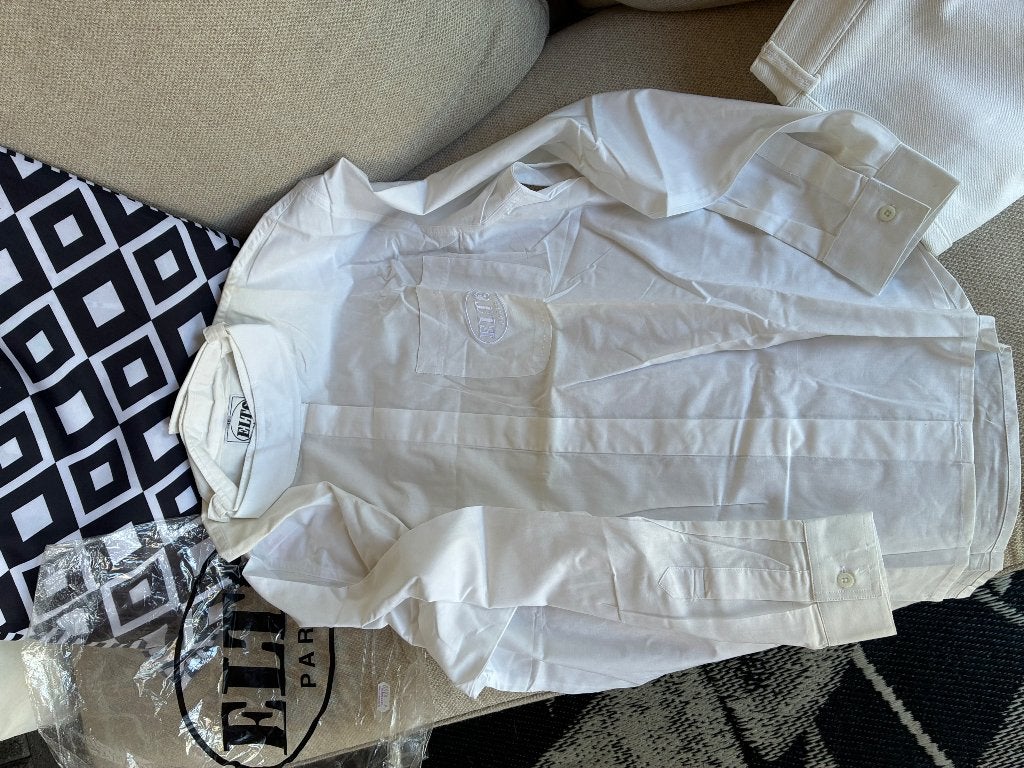 Witte rij blouse mt 46, Dressuur, Nieuw, Ophalen of Verzenden, Overige maten