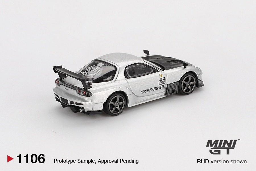 Mini GT 1:64 Mazda RX 7 (fd3s) Re-Amamiya silver metallic, -, Nieuw, Ophalen of Verzenden, -