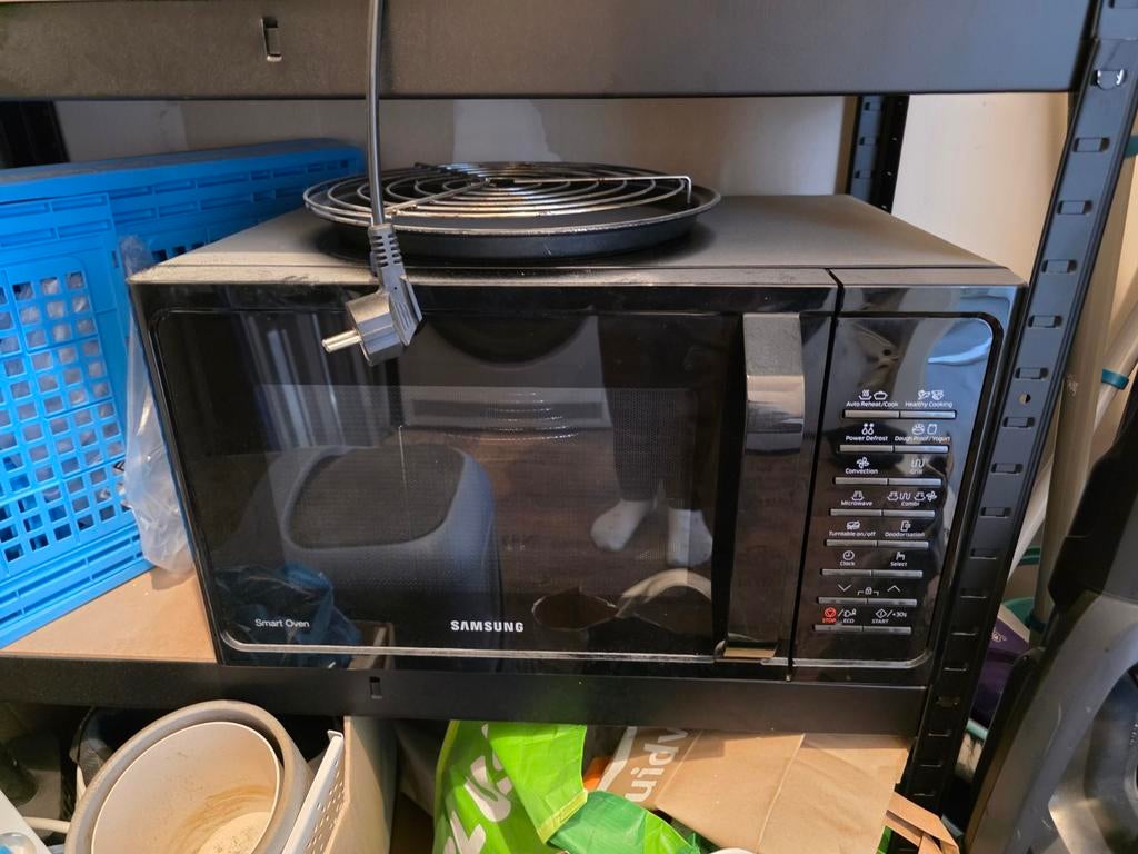 Samsung Smart Oven Combimagnetron Zwart, Ophalen, Combimagnetron, Gebruikt, Hete lucht