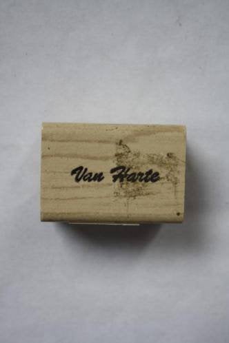 Stempel Van Harte 3x0,7cm, Verzenden, Nieuw, Houten stempel