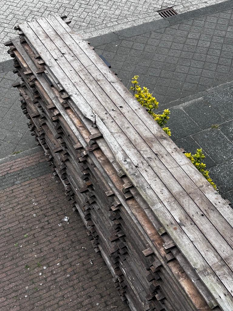 Houten vloer vlonders voor tent, Ophalen, Gebruikt, Hout