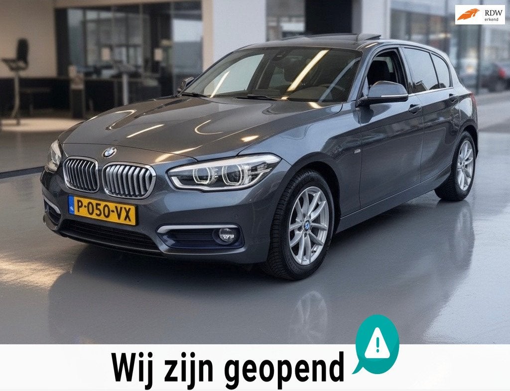 BMW 1-serie 118i High Executive-automaat-dakje-nette auto-1, Auto's, Gebruikt, Leder, Bedrijf, 650 kg