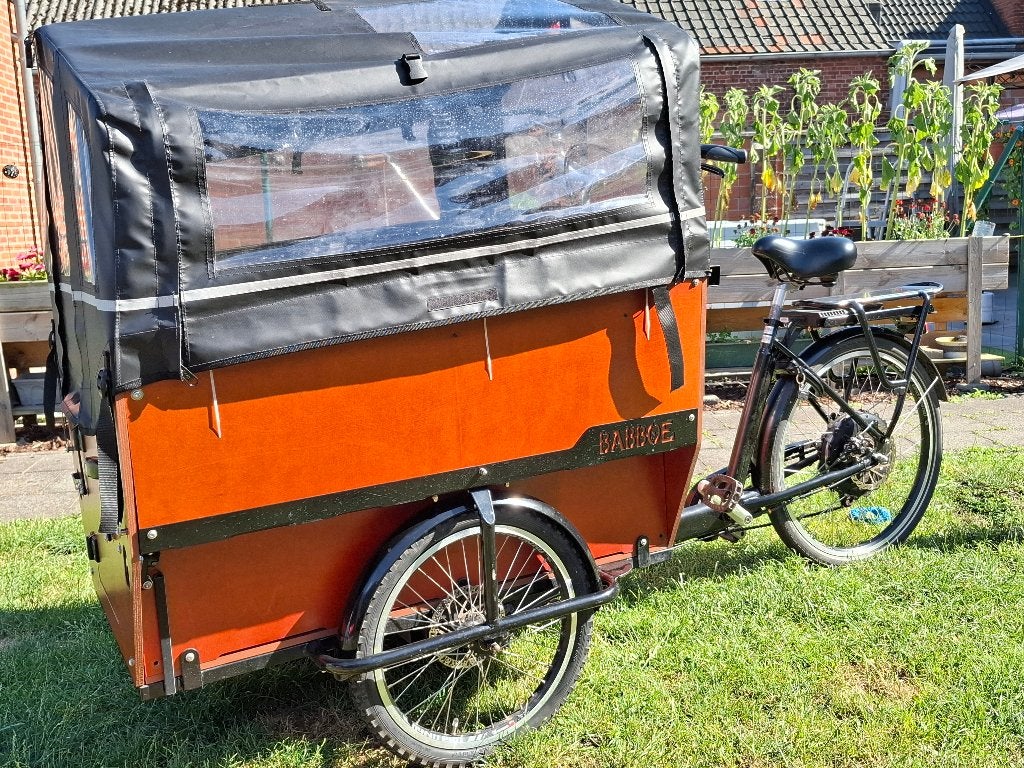 Bakfiets voor 6 kids, Fietsen en Brommers, Fietsen | Bakfietsen, 4 kinderen of meer, Gebruikt, Huif, Schijfrem