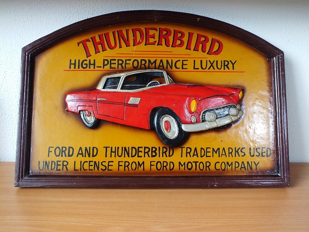 Wandbord Ford Thunderbird, Ophalen, Zo goed als nieuw, Auto's