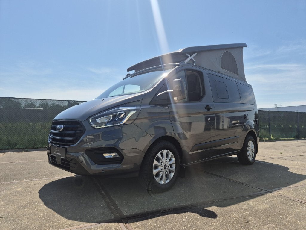 Ford Nugget hefdak camper 170pk 2023 Airco, Caravans en Kamperen, Campers, Automaat, Koelkast, Buscamper of Camperbus, Luifel