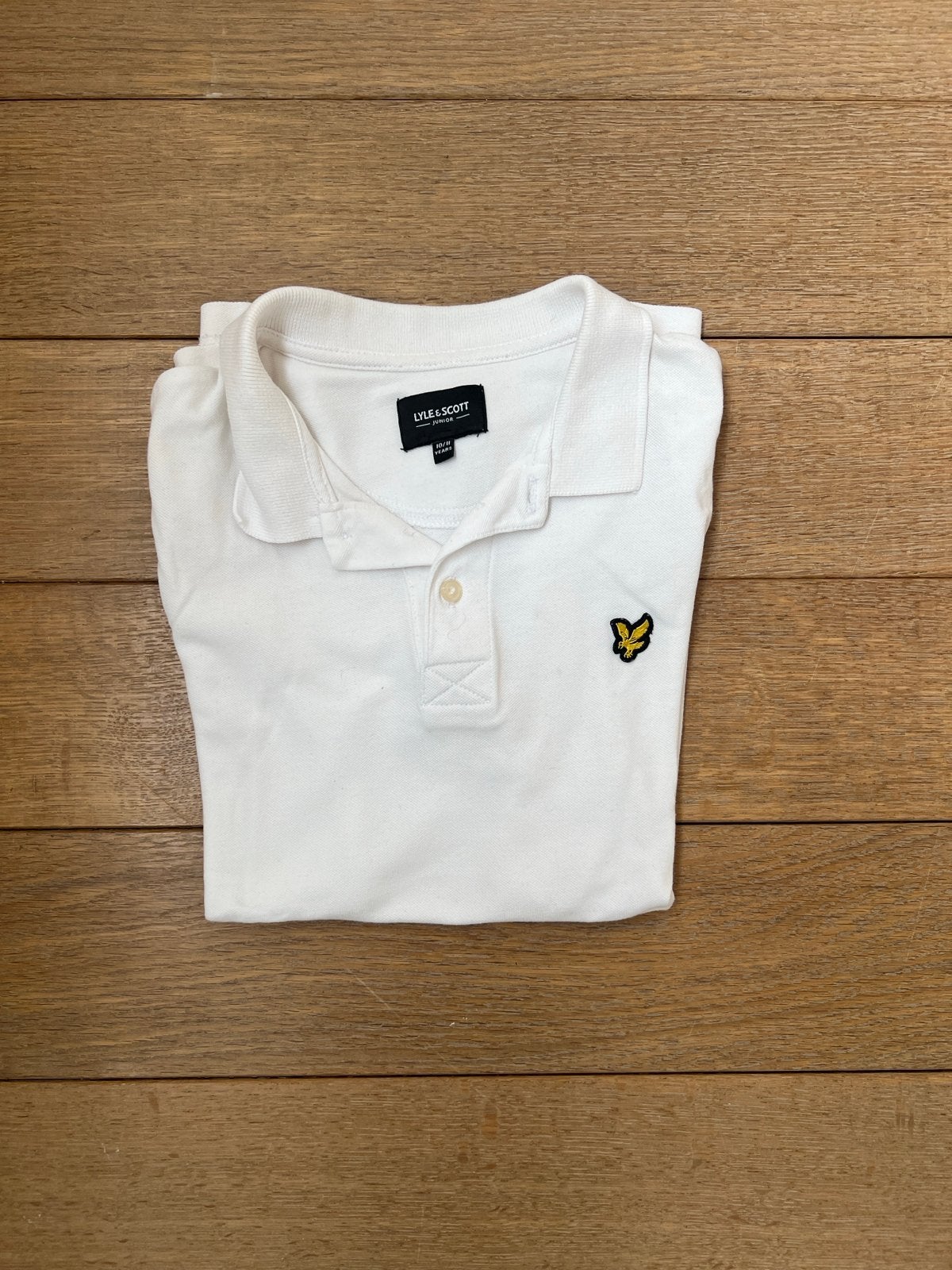 Lyle & Scott Junior Polo Shirt Wit - Maat 10/11 Jaar, Kinderen en Baby's, Kinderkleding | Maat 146, Verzenden, Zo goed als nieuw