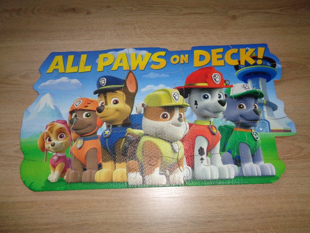 Paw Patrol puzzel en dekentje, Ophalen of Verzenden, 10 tot 50 stukjes, Gebruikt, 2 tot 4 jaar