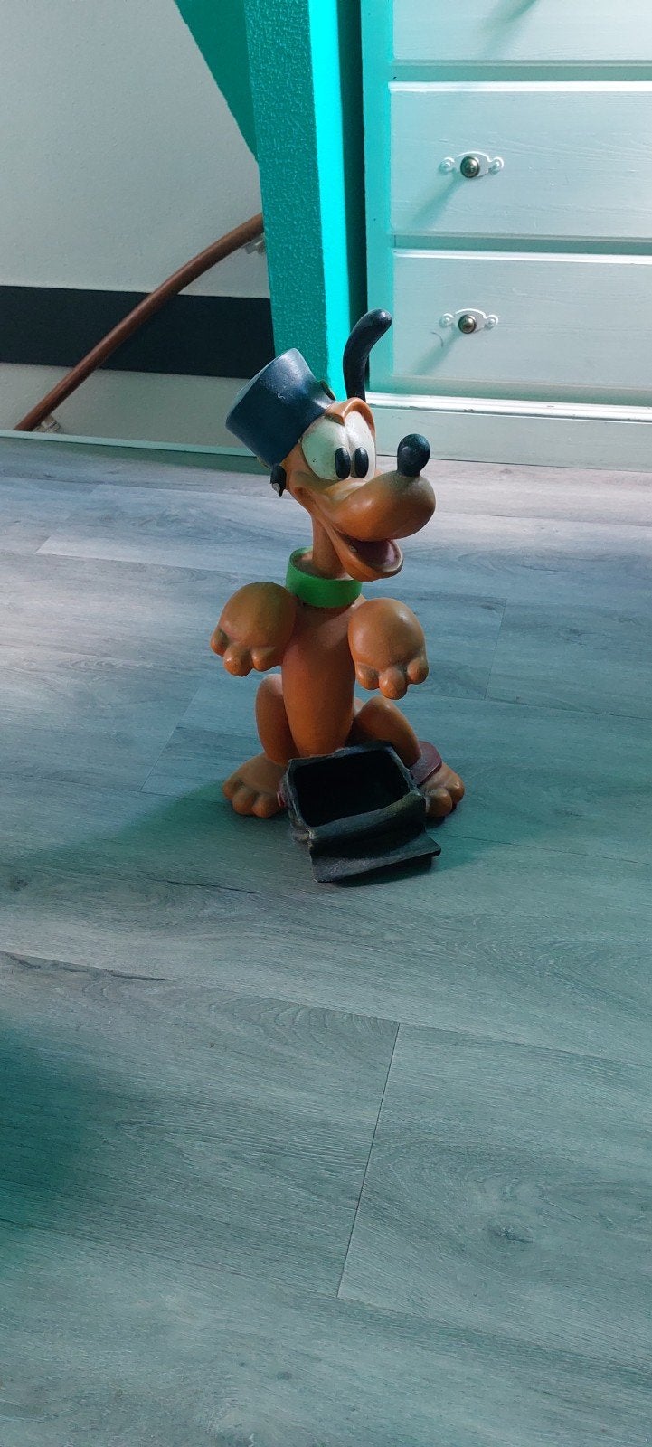 Vintage Pluto beeld met hoed - Disney verzamelobject, Ophalen of Verzenden, Gebruikt