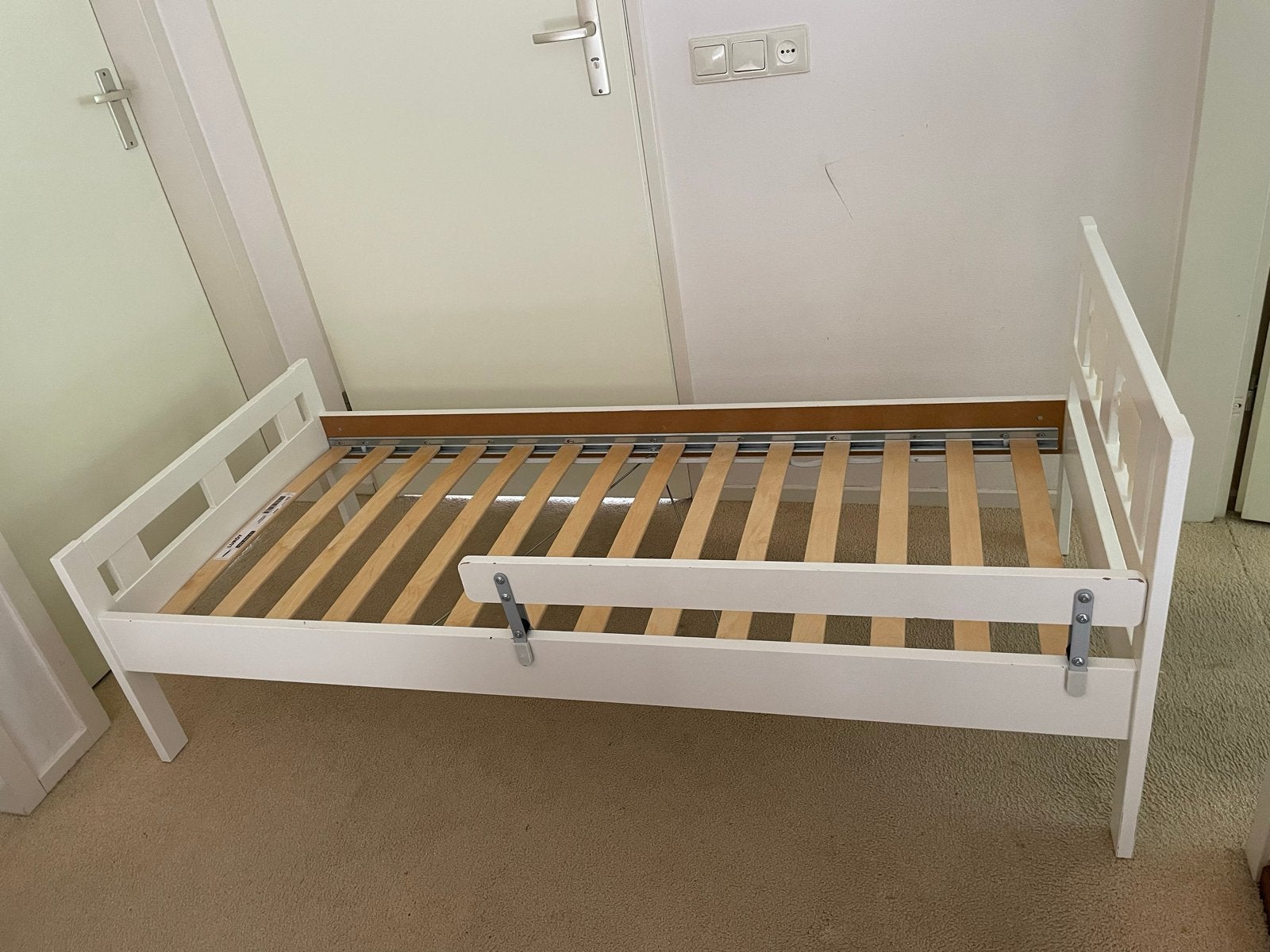IKEA Kritter kinderbed met lattenbodem en uitvalbeveiliging, Ophalen, Gebruikt, 70 tot 85 cm, 140 tot 160 cm