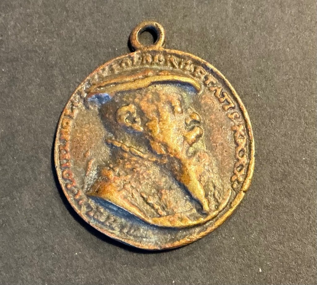 Bronzen Portretmedaille – Wilhelm Löffelholz (1541), Ophalen of Verzenden, Brons