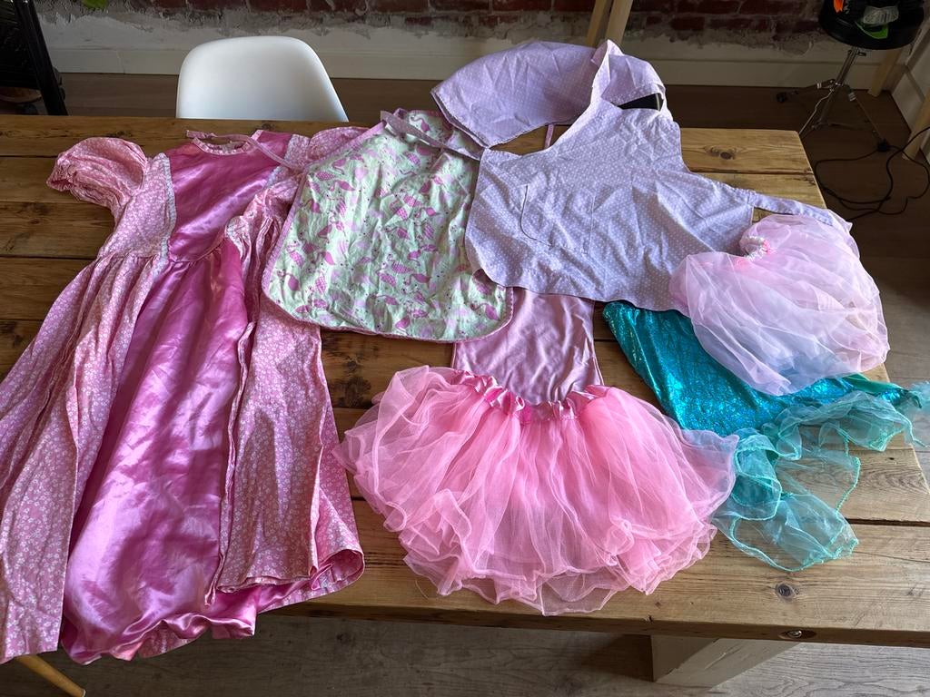 Verkleedkleding set voor kinderen (prinses, zeemeermin), Ophalen of Verzenden, Gebruikt, 122 t/m 128, Meisje
