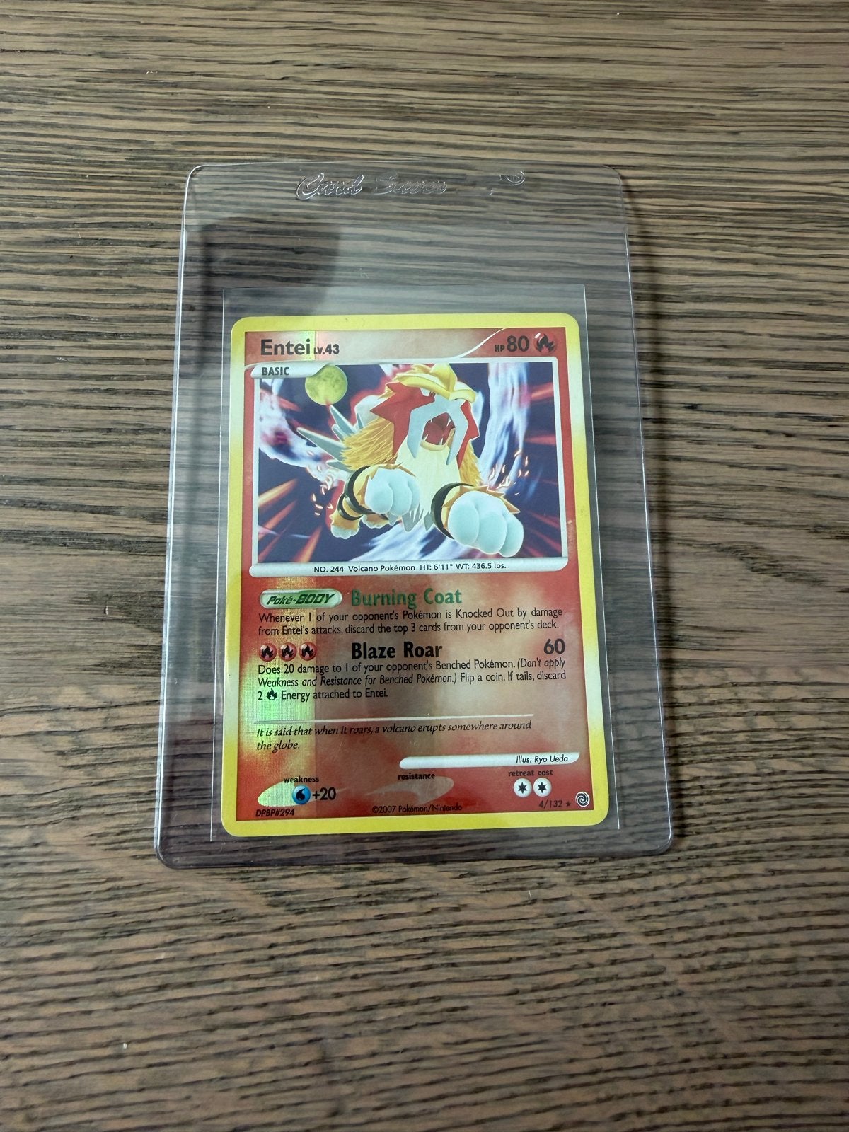 Pokémon Kaart Entei Lv.43 DPBP#294 Holo Rare LP, Ophalen of Verzenden, Zo goed als nieuw, Losse kaart, Foil