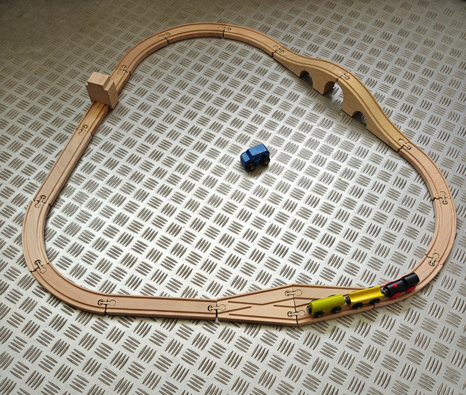 Houten treinbaan met 20 onderdelen, Kinderen en Baby's, Speelgoed | Houten speelgoed, Ophalen